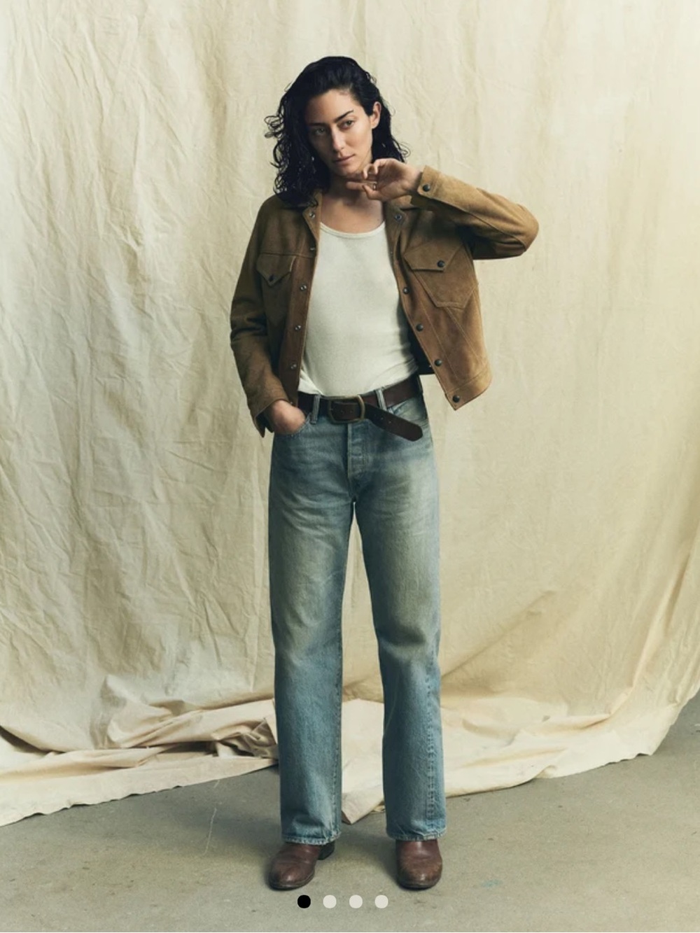 Buck Mason Women's Straight-Leg Jeans in Light Blue Wash